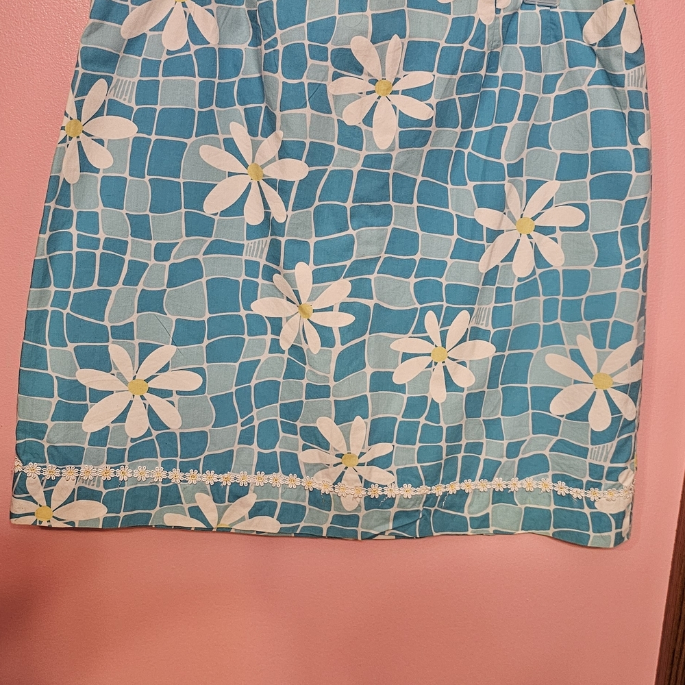 Lilly Pulitzer Blue Floral Mini Skirt